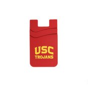 USC Trojans Cardinal Arch Dual Pocket Silicone Phone Wallet